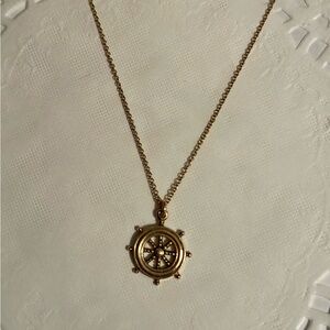 Gold Nautical Pendant Necklace